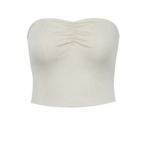 Pac Sun Bandeu Crop Top White Small